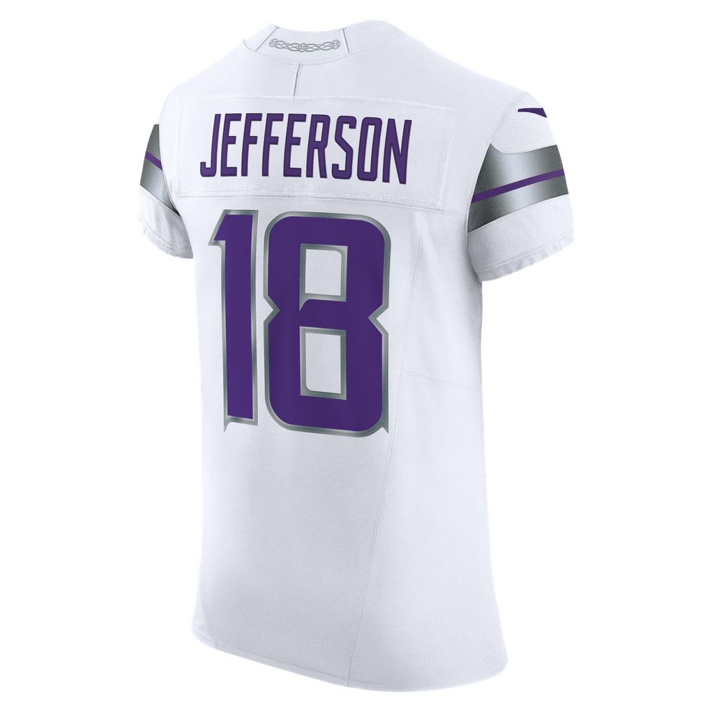 Men's Minnesota Vikings Justin Jefferson Nike White Alternate Vapor F.U.S.E. Elite Player Jersey - Image 8