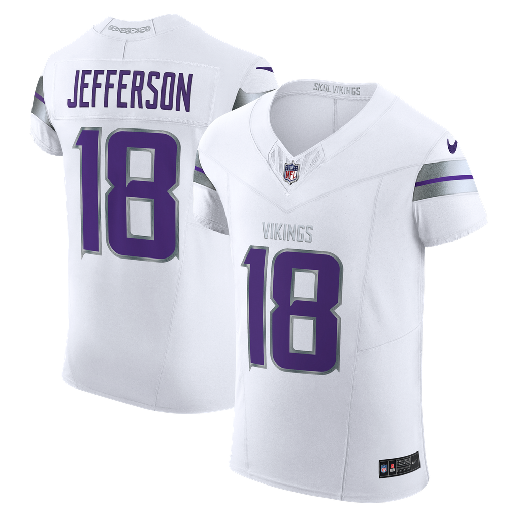 Men's Minnesota Vikings Justin Jefferson Nike White Alternate Vapor F.U.S.E. Elite Player Jersey - Image 1