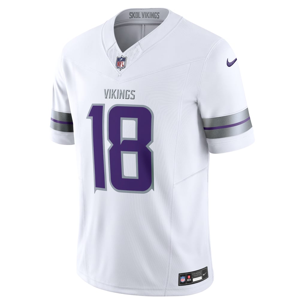 Men's Minnesota Vikings Justin Jefferson Nike White Alternate Vapor F.U.S.E. Limited Jersey - Image 3