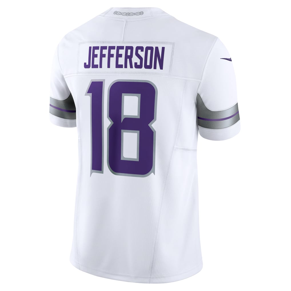 Men's Minnesota Vikings Justin Jefferson Nike White Alternate Vapor F.U.S.E. Limited Jersey - Image 4