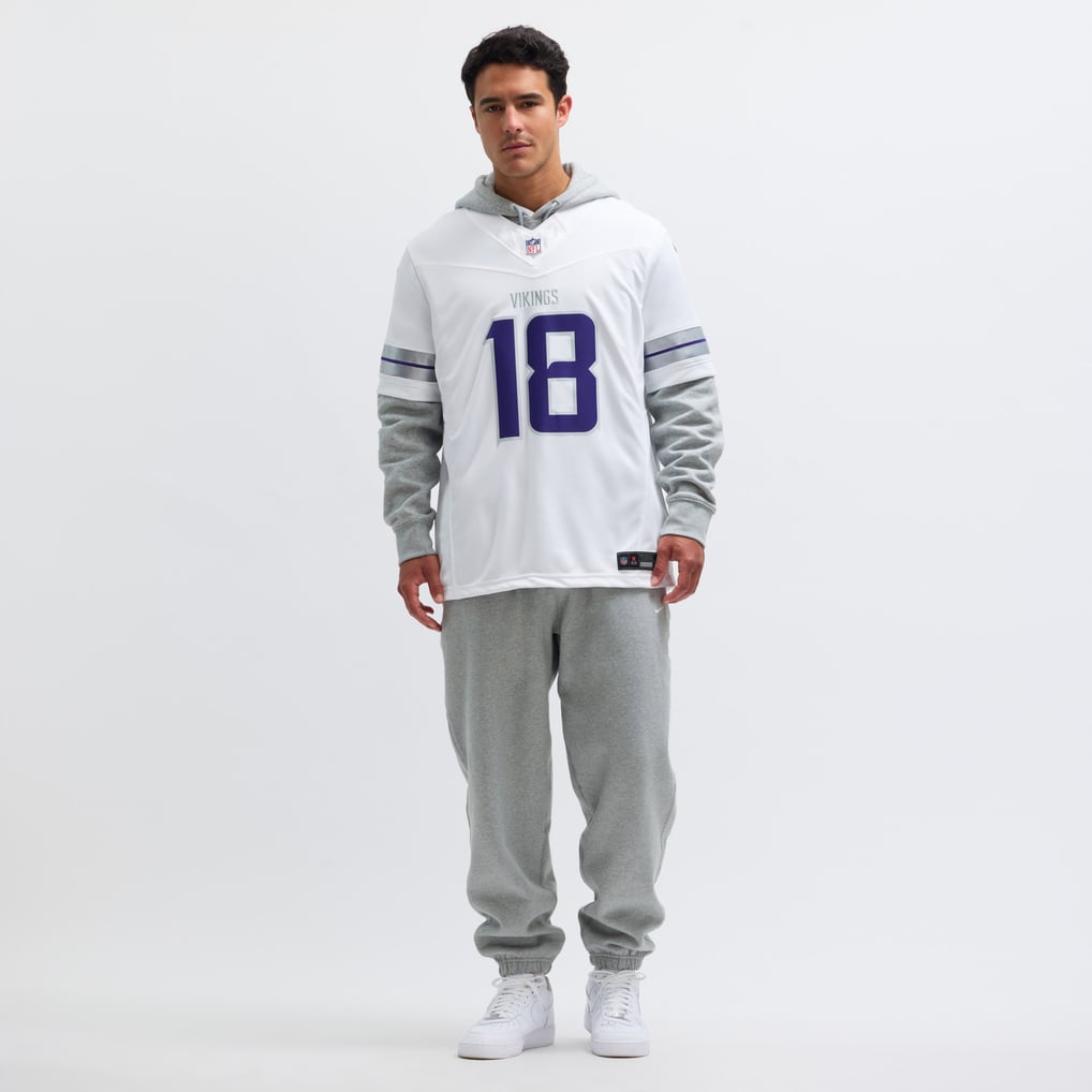 Men's Minnesota Vikings Justin Jefferson Nike White Alternate Vapor F.U.S.E. Limited Jersey - Image 7