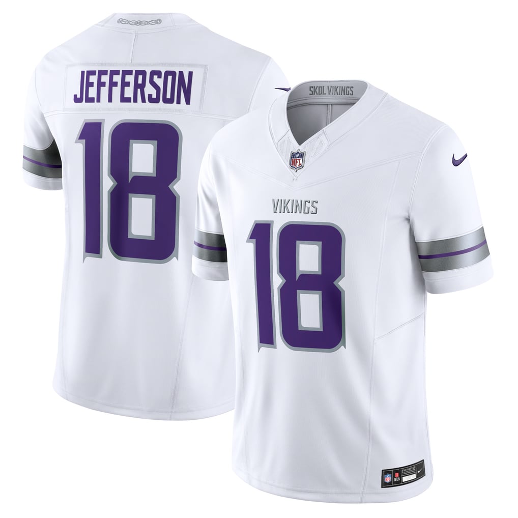 Men's Minnesota Vikings Justin Jefferson Nike White Alternate Vapor F.U.S.E. Limited Jersey - Image 1