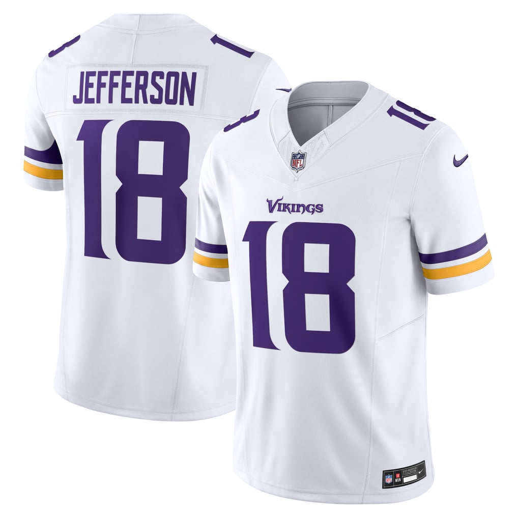 Men's Minnesota Vikings Justin Jefferson Nike White Vapor F.U.S.E. Limited Jersey - Image 1