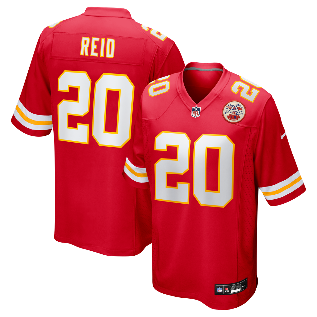 Men's Kansas City Chiefs Justin Reid Nike Red Game Jersey - Image 2