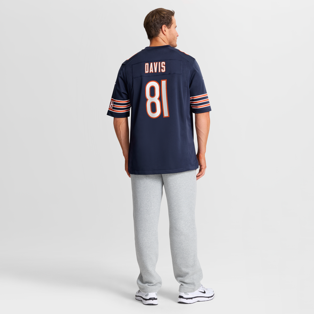 Men's Chicago Bears Kaden Davis Nike Navy Team Game Jersey - Image 4