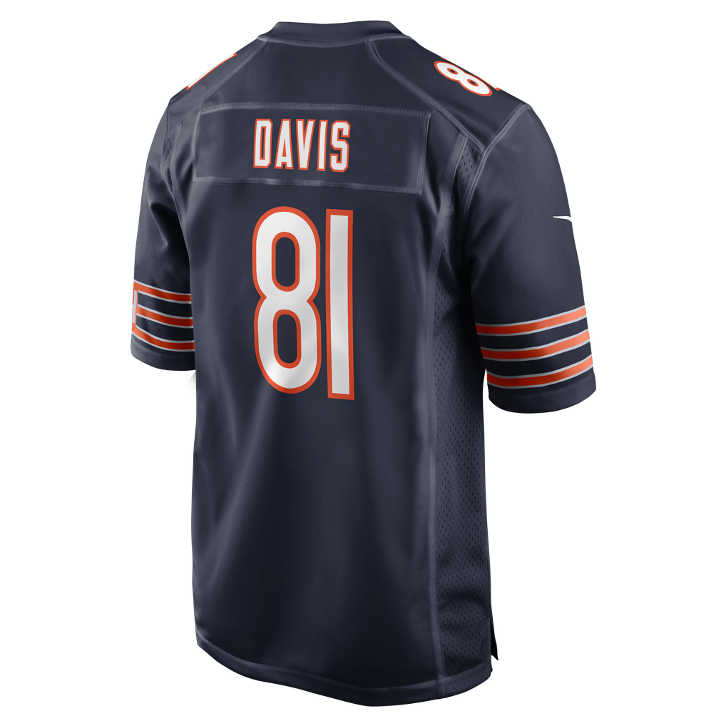 Men's Chicago Bears Kaden Davis Nike Navy Team Game Jersey - Image 6