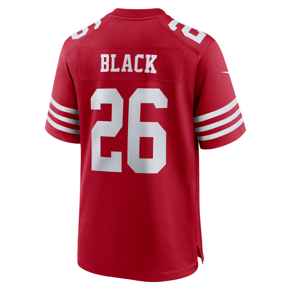 Men's San Francisco 49ers Kaelon Black Nike Scarlet Team Game Jersey - Image 6