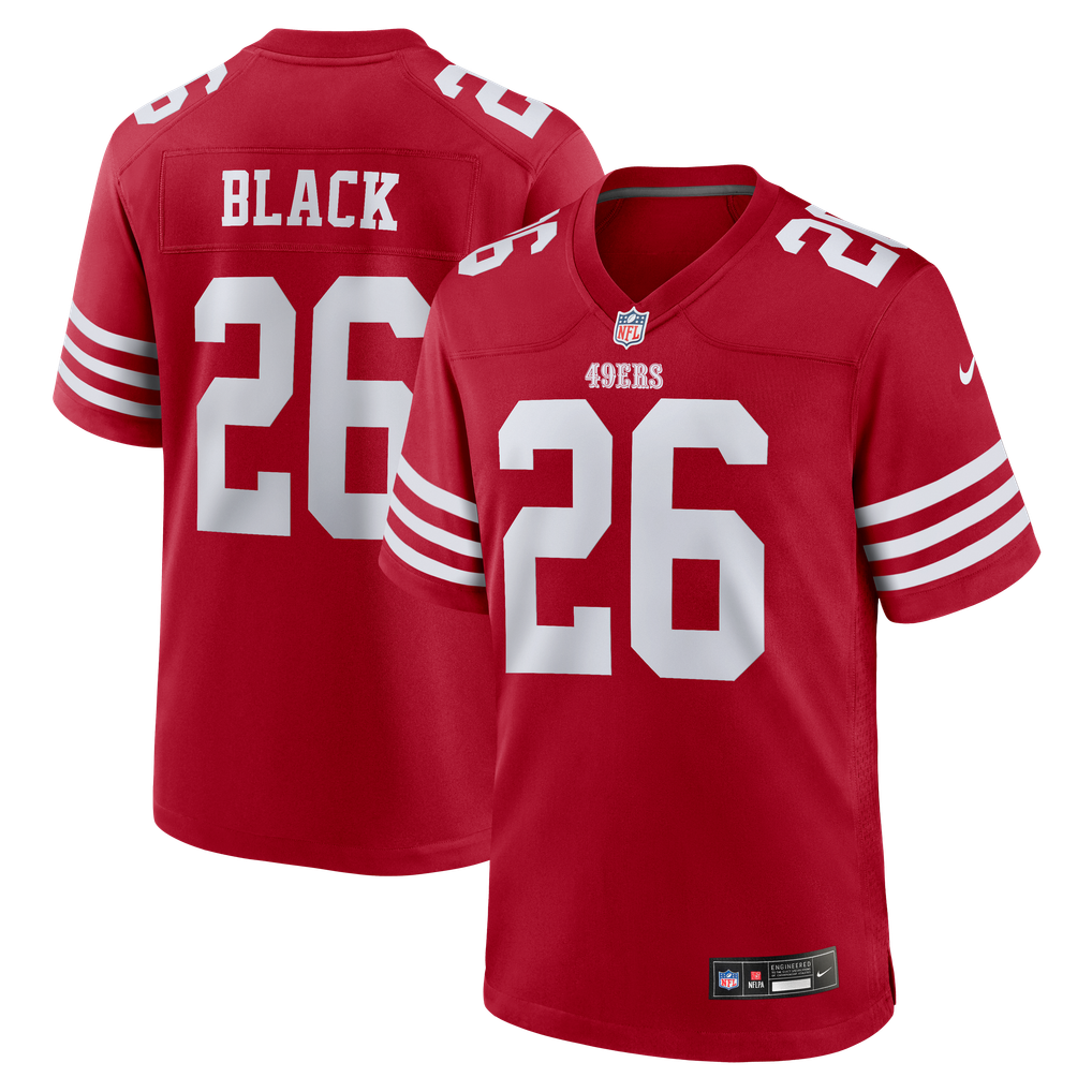 Men's San Francisco 49ers Kaelon Black Nike Scarlet Team Game Jersey - Image 1