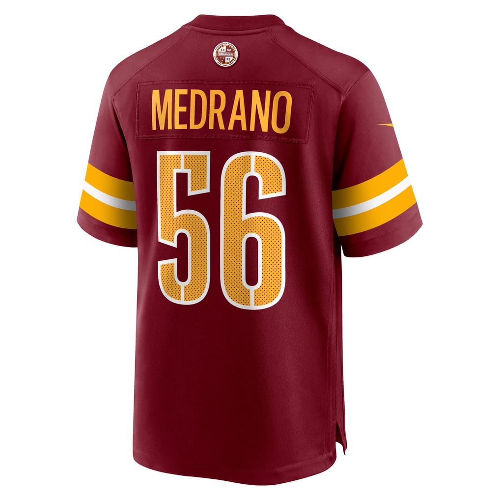 Men's Washington Commanders Kain Medrano Nike  Burgundy Team Game Jersey - Image 4