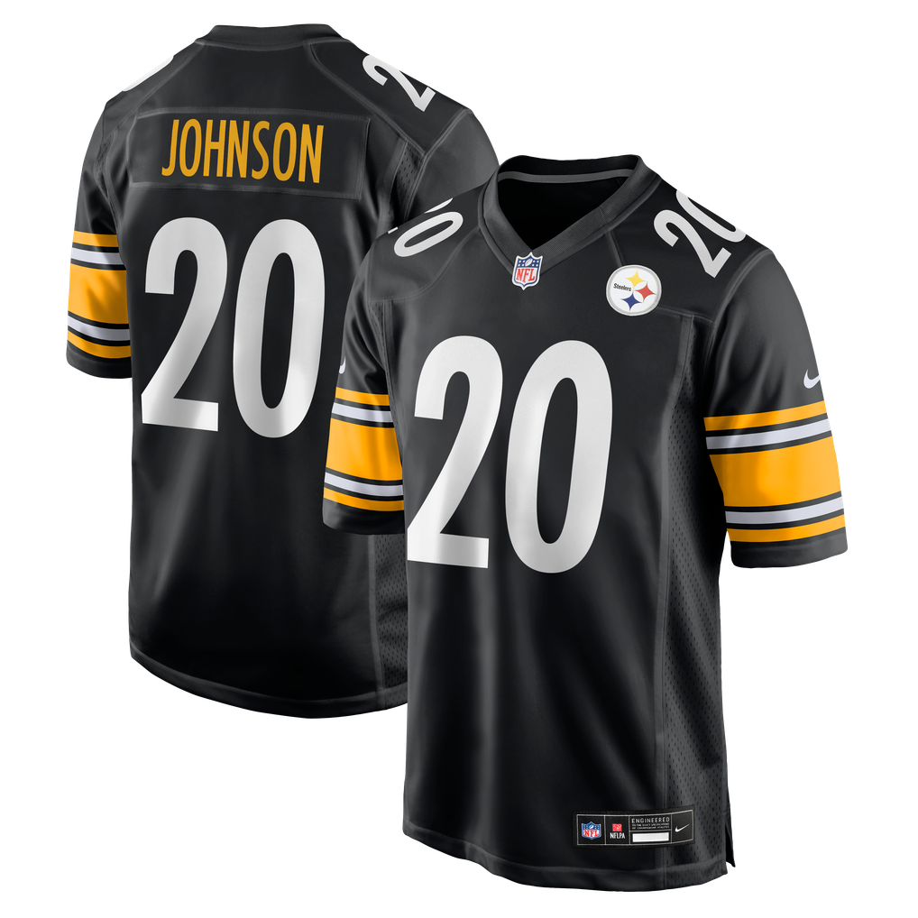 Men's Pittsburgh Steelers Kaleb Johnson Nike  Black Team Game Jersey - Image 1