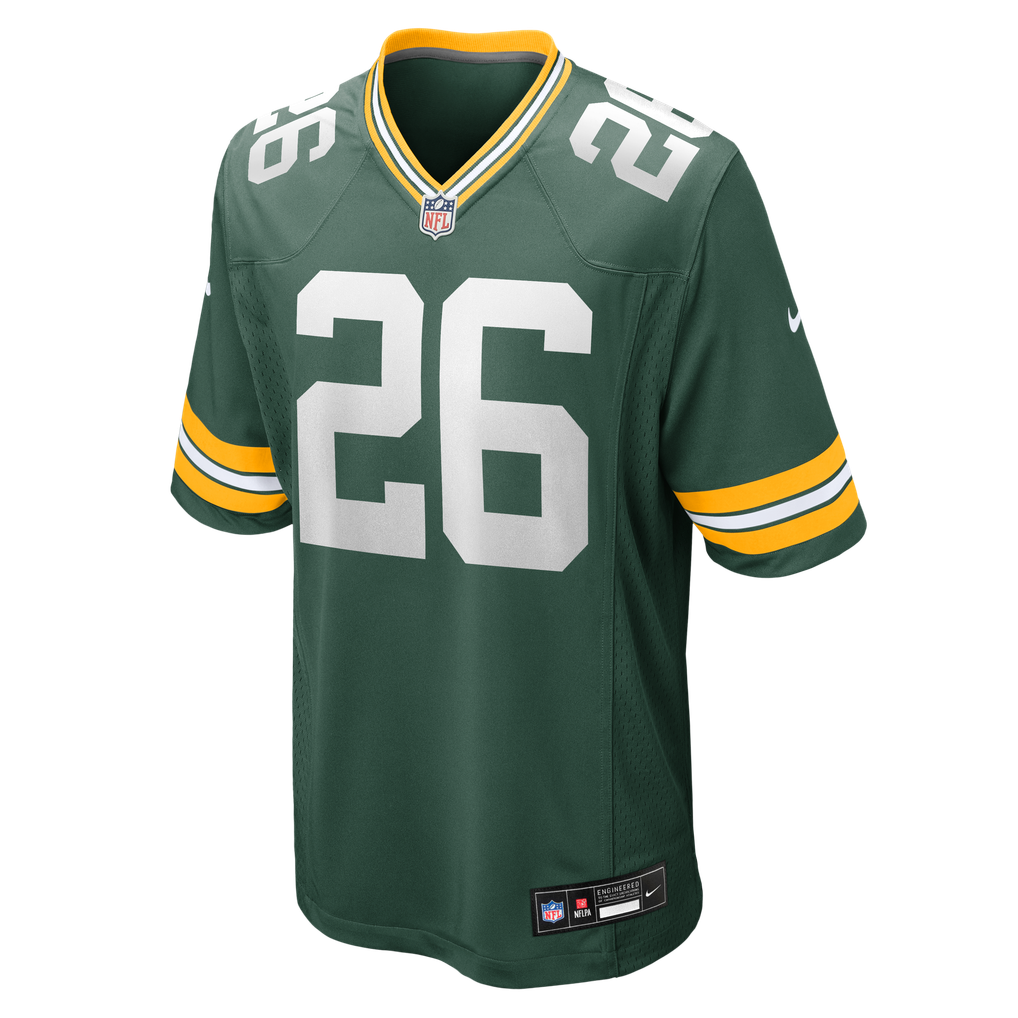 Men's Green Bay Packers Kaleb Johnson Nike Green Team Game Jersey - Image 5