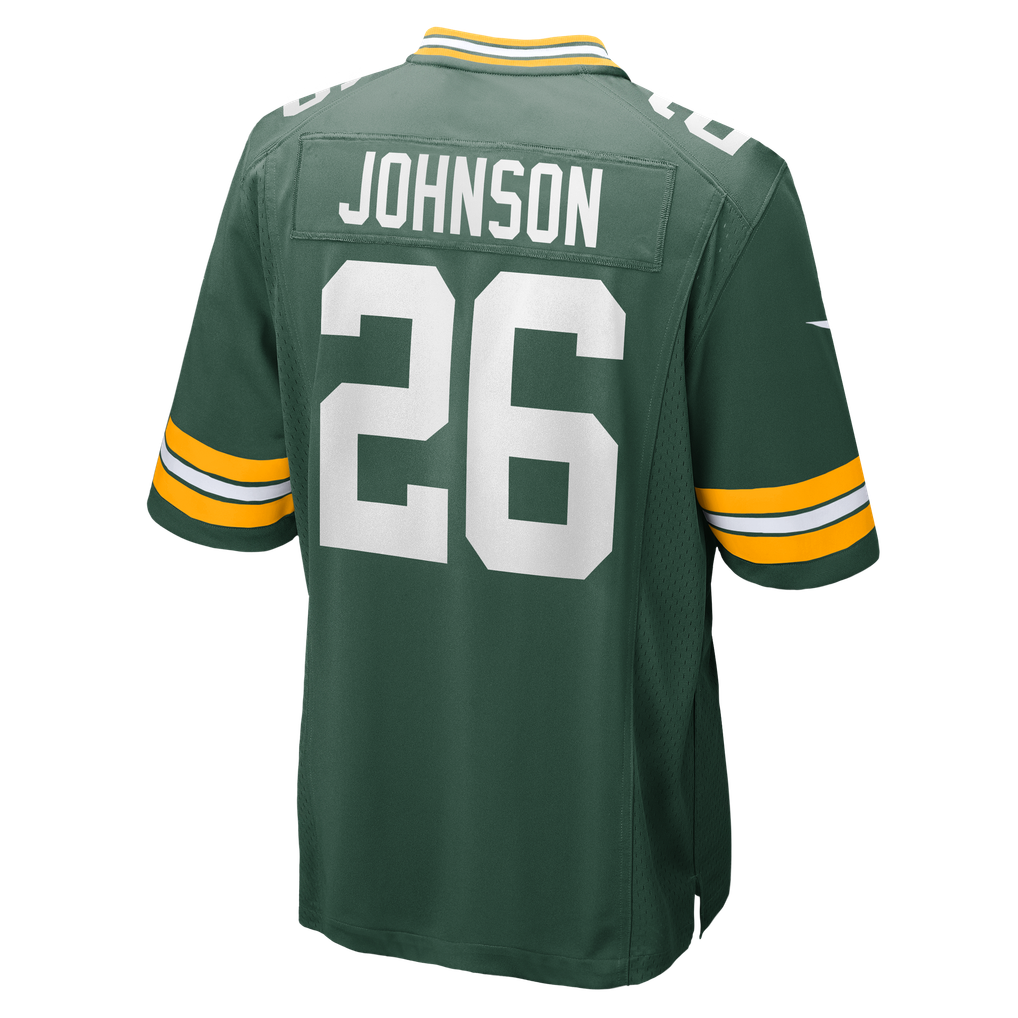 Men's Green Bay Packers Kaleb Johnson Nike Green Team Game Jersey - Image 6