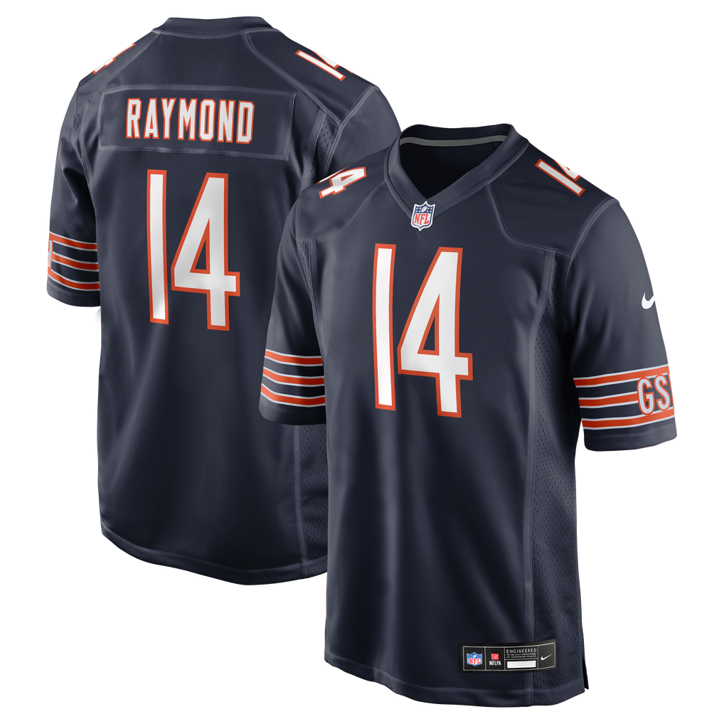 Men's Chicago Bears Kalif Raymond Nike Navy Team Game Jersey - Image 2