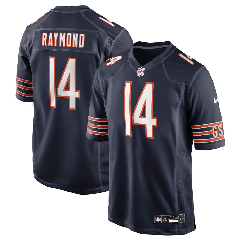 Men's Chicago Bears Kalif Raymond Nike Navy Team Game Jersey - Image 1