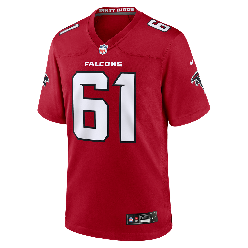 Men's Atlanta Falcons Kam Dewberry Nike Red Team Game Jersey