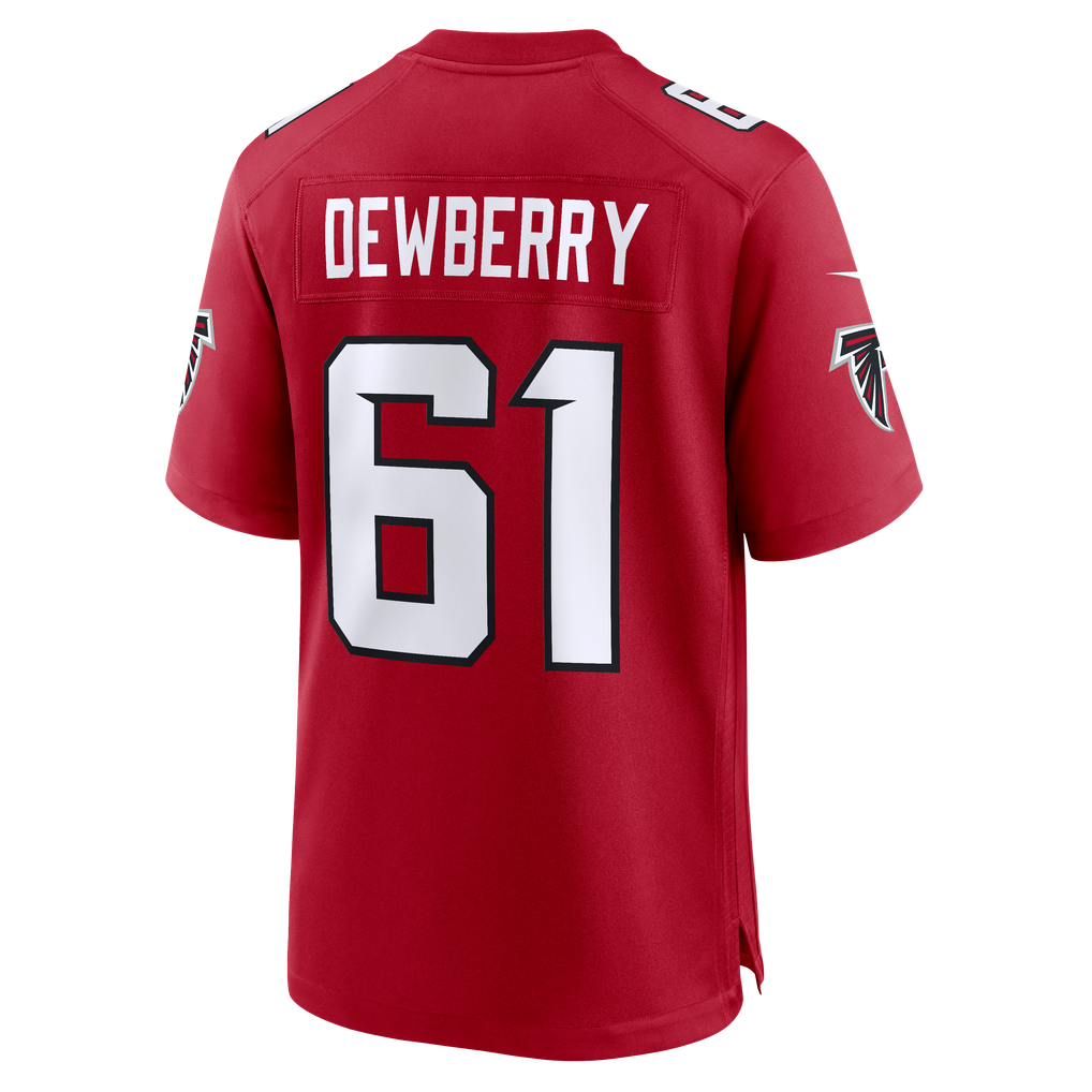 Men's Atlanta Falcons Kam Dewberry Nike Red Team Game Jersey