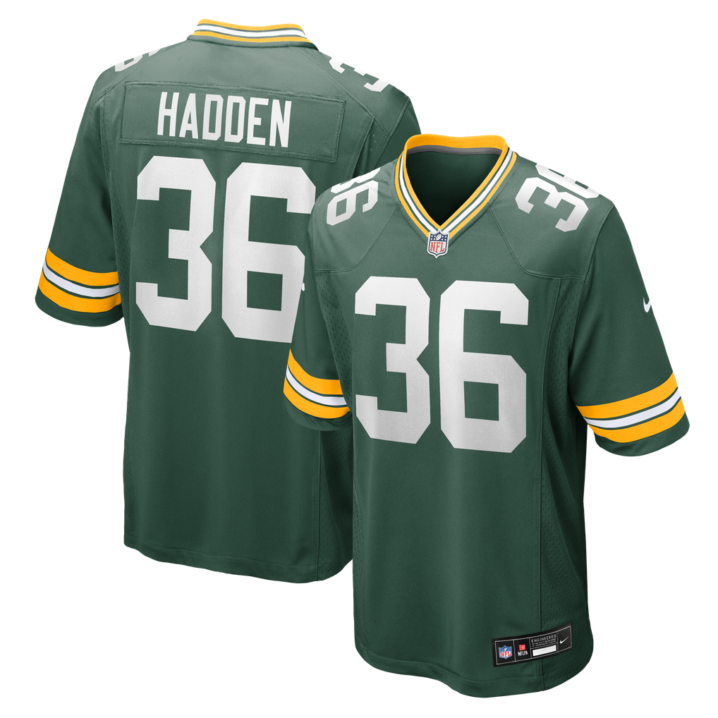 Men's Green Bay Packers Kamal Hadden Nike  Green Team Game Jersey - Image 2