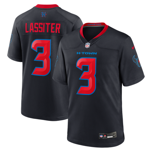 Men's Houston Texans Kamari Lassiter Nike Navy Alternate Game Jersey - Image 1