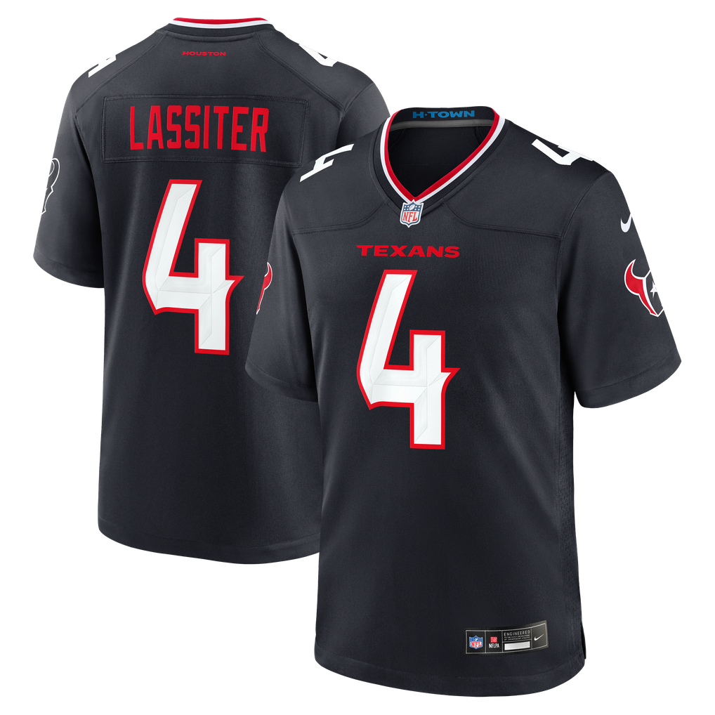 Men's Houston Texans Kamari Lassiter Nike  Navy Team Game Jersey - Image 2