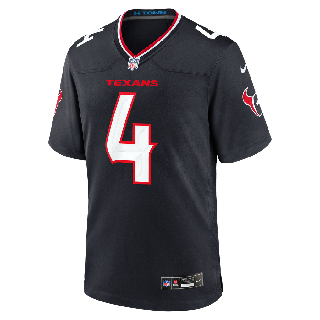 Men's Houston Texans Kamari Lassiter Nike  Navy Team Game Jersey - Image 3