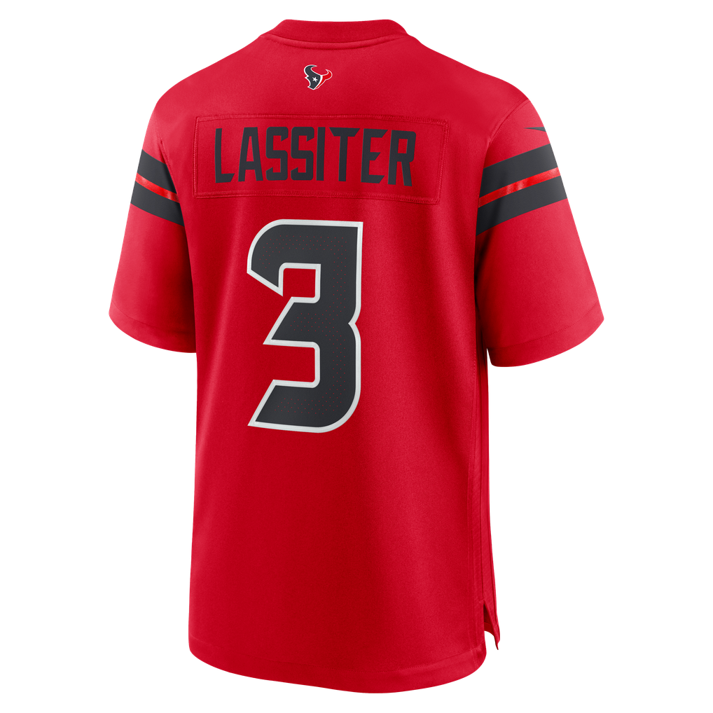 Men's Houston Texans Kamari Lassiter Nike Red Alternate Game Jersey - Image 4