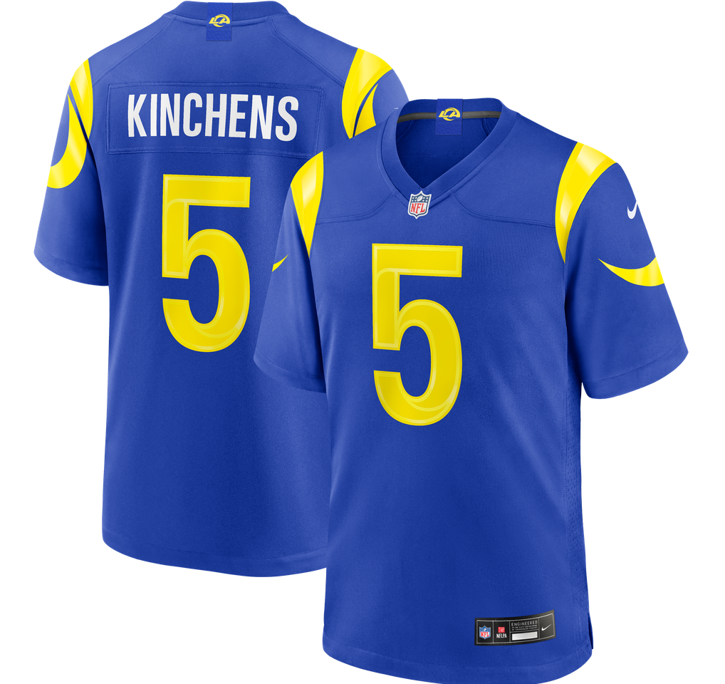 Men's Los Angeles Rams Kamren Kinchens Nike Royal Team Game Jersey - Image 2