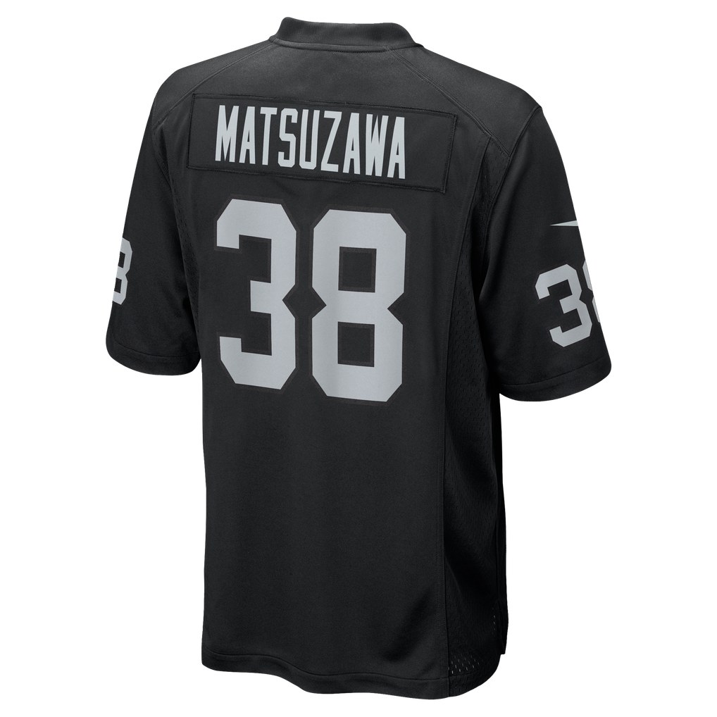 Men's Las Vegas Raiders Kansei Matsuzawa Nike Black Team Game Jersey - Image 6