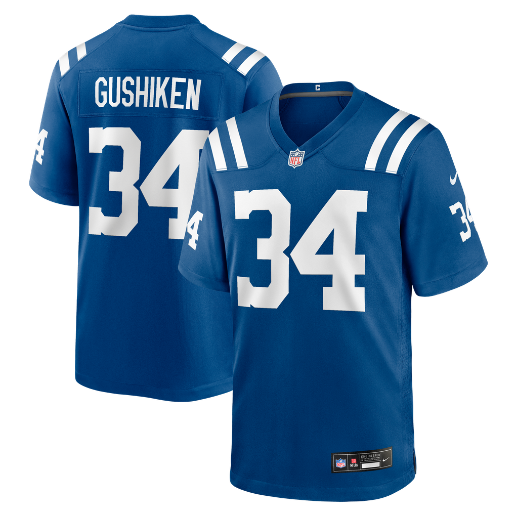 Men's Indianapolis Colts Kapena Gushiken Nike Royal Team Game Jersey - Image 1