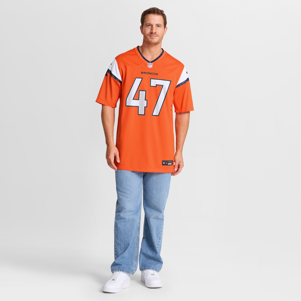 Men's Denver Broncos Karene Reid Nike  Orange Team Game Jersey - Image 8
