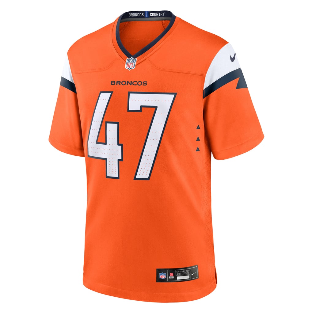 Men's Denver Broncos Karene Reid Nike  Orange Team Game Jersey - Image 3