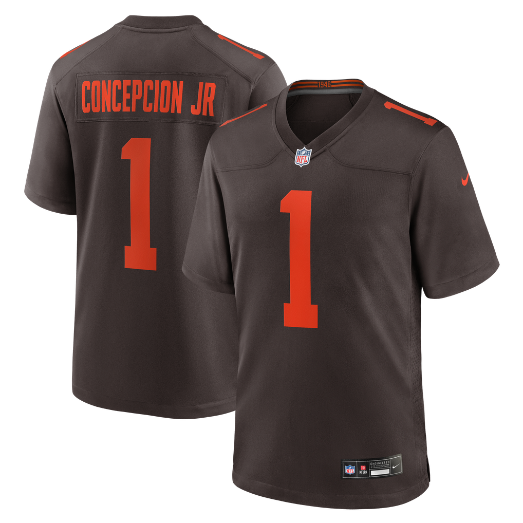 Men's Cleveland Browns KC Concepcion Jr. Nike Brown Alternate Game Jersey - Image 1