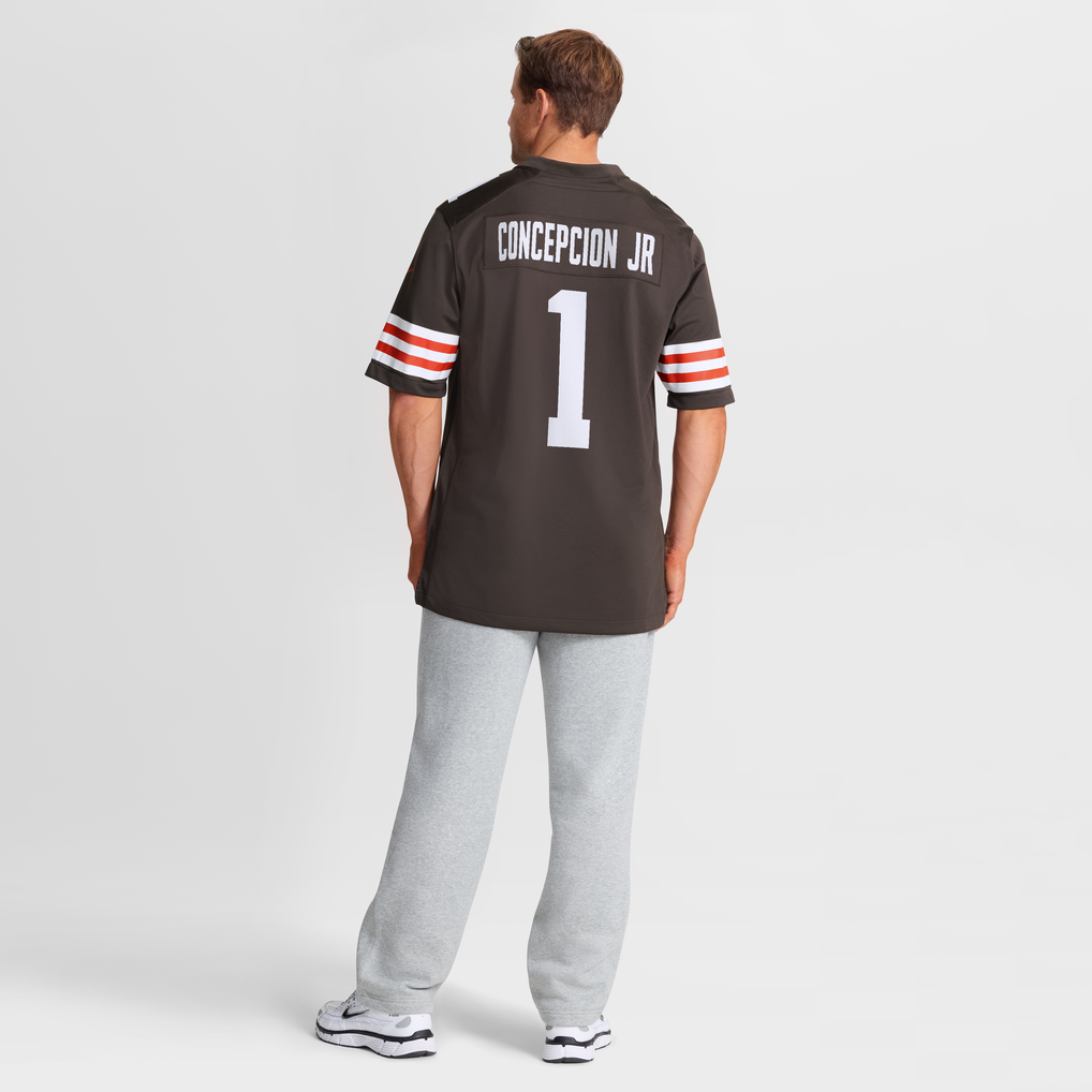 Men's Cleveland Browns KC Concepcion Jr. Nike Brown Team Game Jersey - Image 6