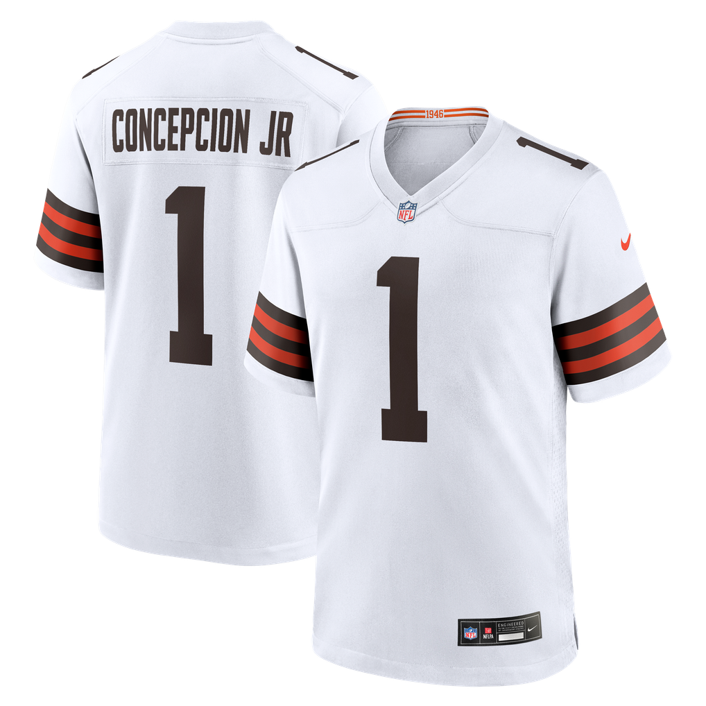 Men's Cleveland Browns KC Concepcion Jr. Nike White Game Jersey - Image 1