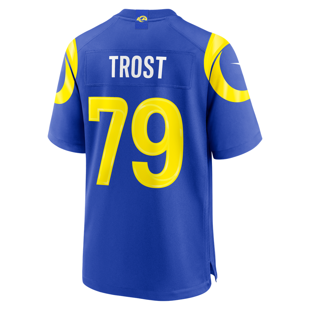 Men's Los Angeles Rams Keagen Trost Nike Royal Team Game Jersey - Image 4