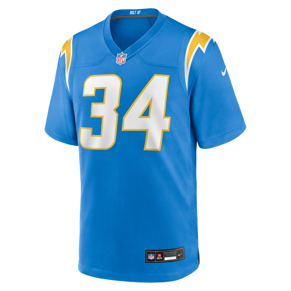 Men's Los Angeles Chargers Keaton Mitchell Nike  Powder Blue Team Game Jersey - Image 3