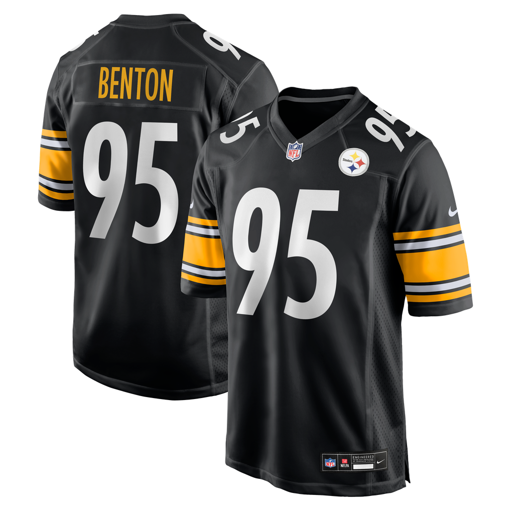 Men's Pittsburgh Steelers Keeanu Benton Nike  Black Team Game Jersey - Image 2