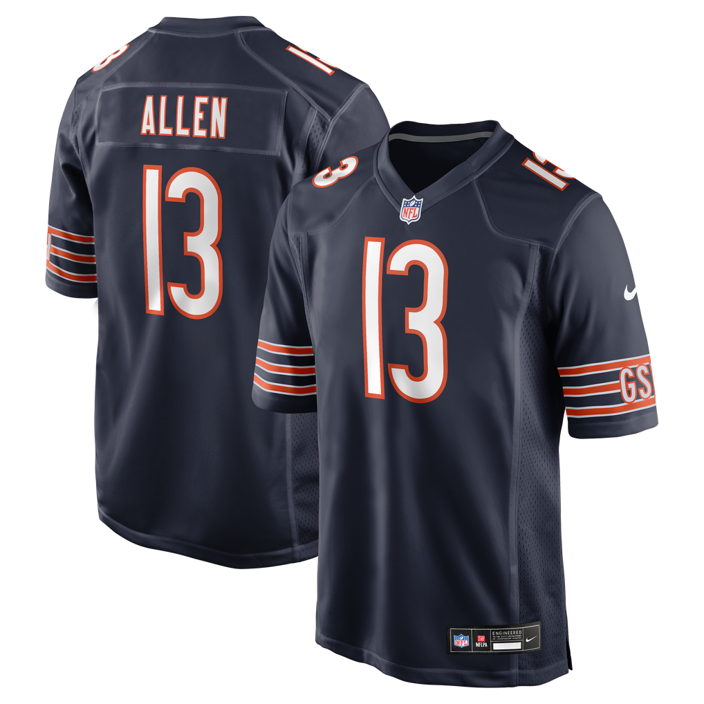 Men's Chicago Bears Keenan Allen Nike Navy Team Game Jersey - Image 1