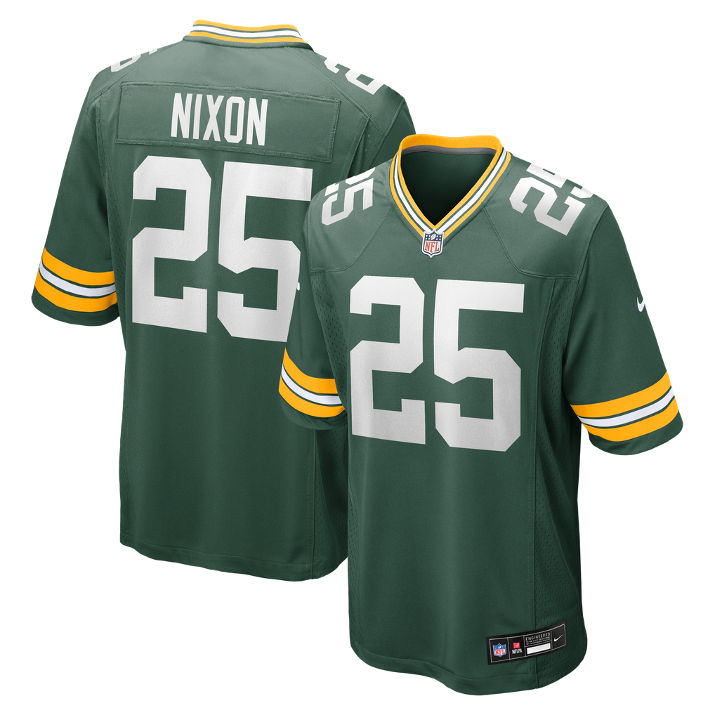 Men's Green Bay Packers Keisean Nixon Nike Green Game Player Jersey - Image 2