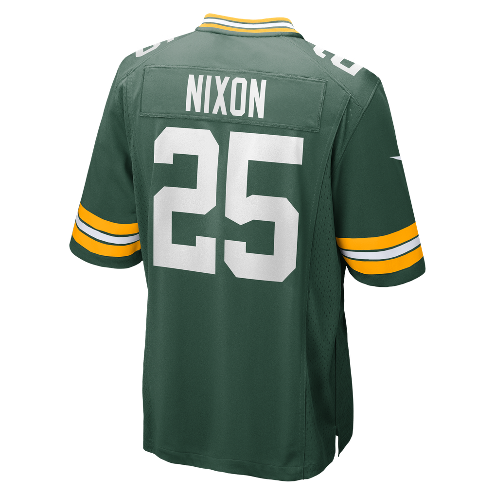 Men's Green Bay Packers Keisean Nixon Nike Green Game Player Jersey - Image 4