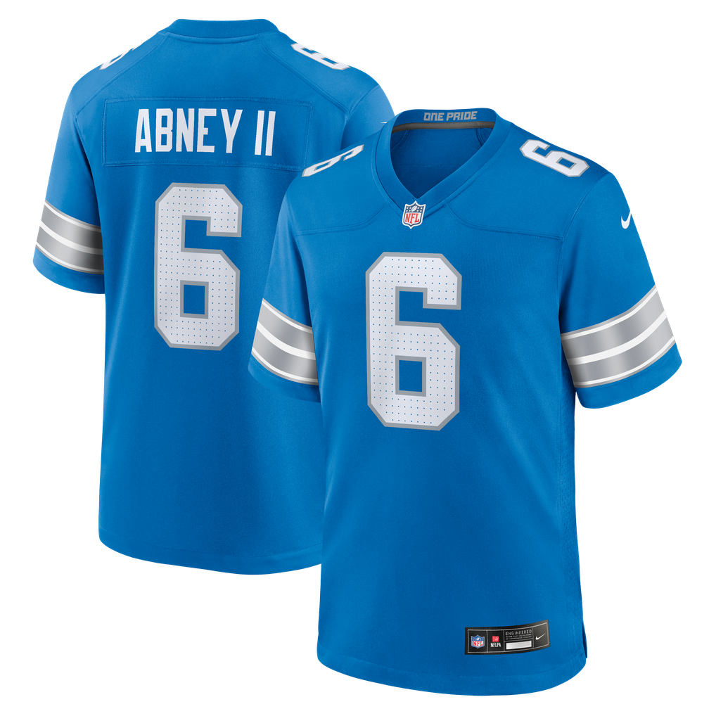 Men's Detroit Lions Keith Abney II Nike Blue Team Game Jersey - Image 2