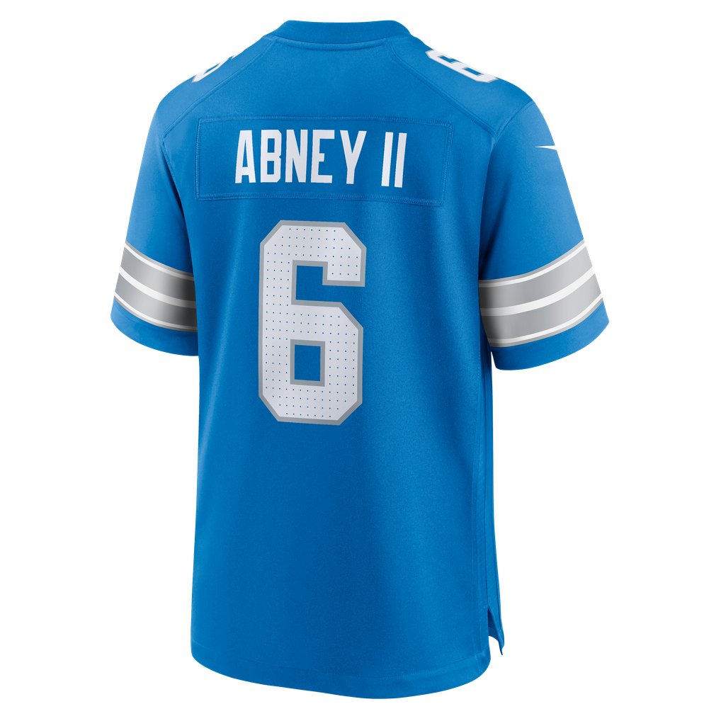 Men's Detroit Lions Keith Abney II Nike Blue Team Game Jersey - Image 6