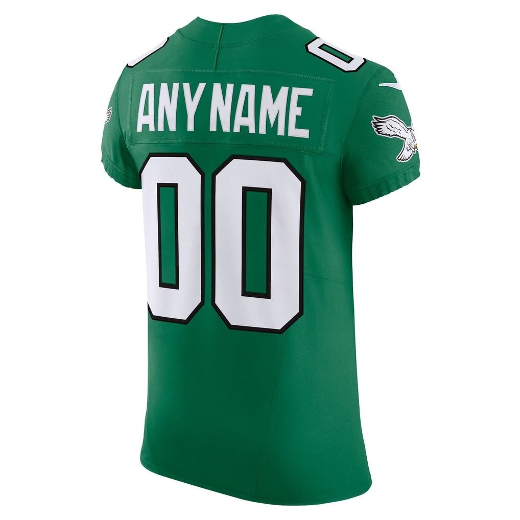 Men's Philadelphia Eagles Nike Kelly Green 2nd Alternate Vapor F.U.S.E. Elite Custom Jersey - Image 4