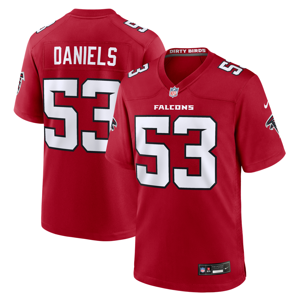 Men's Atlanta Falcons Kendal Daniels Nike Red Team Game Jersey
