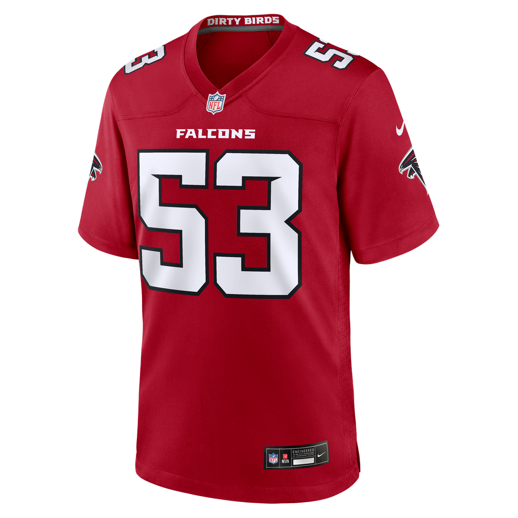 Men's Atlanta Falcons Kendal Daniels Nike Red Team Game Jersey
