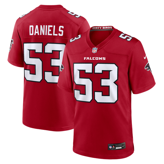 Men's Atlanta Falcons Kendal Daniels Nike Red Team Game Jersey