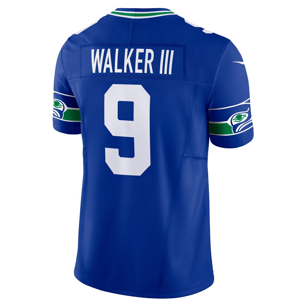 Men's Seattle Seahawks Kenneth Walker III Nike Royal Vapor F.U.S.E. Limited Jersey - Image 4