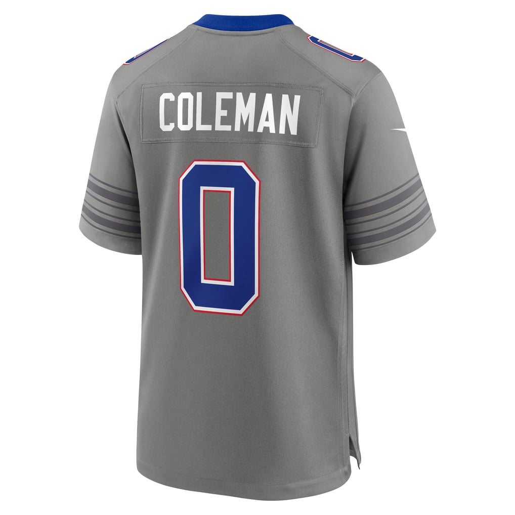 Men's Buffalo Bills Keon Coleman Nike Gray Nickel City Game Jersey - Image 4