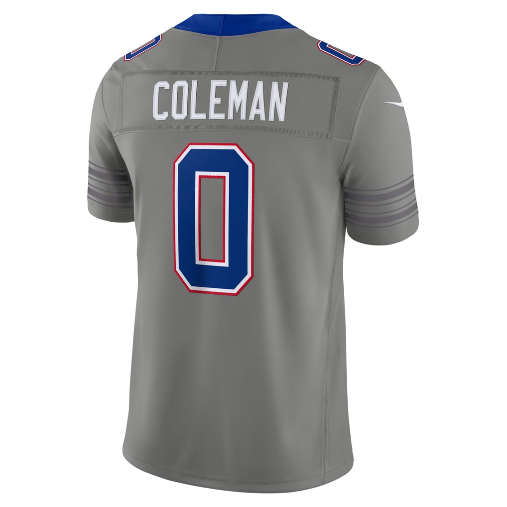 Men's Buffalo Bills Keon Coleman Nike Gray Nickel City Vapor F.U.S.E. Stitched Limited Jersey - Image 4