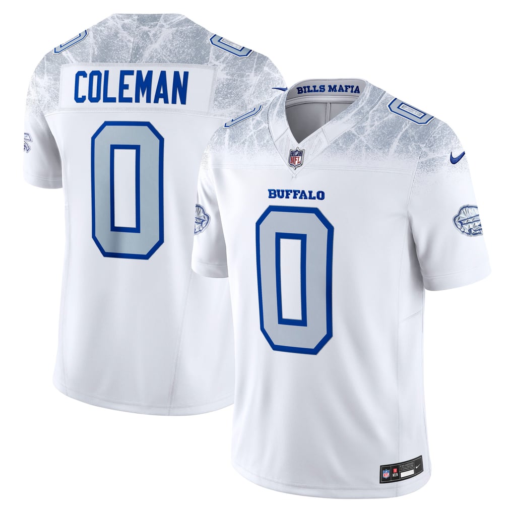 Men's Buffalo Bills Keon Coleman Nike White Rivalries Collection Stitched Limited Jersey - Image 1