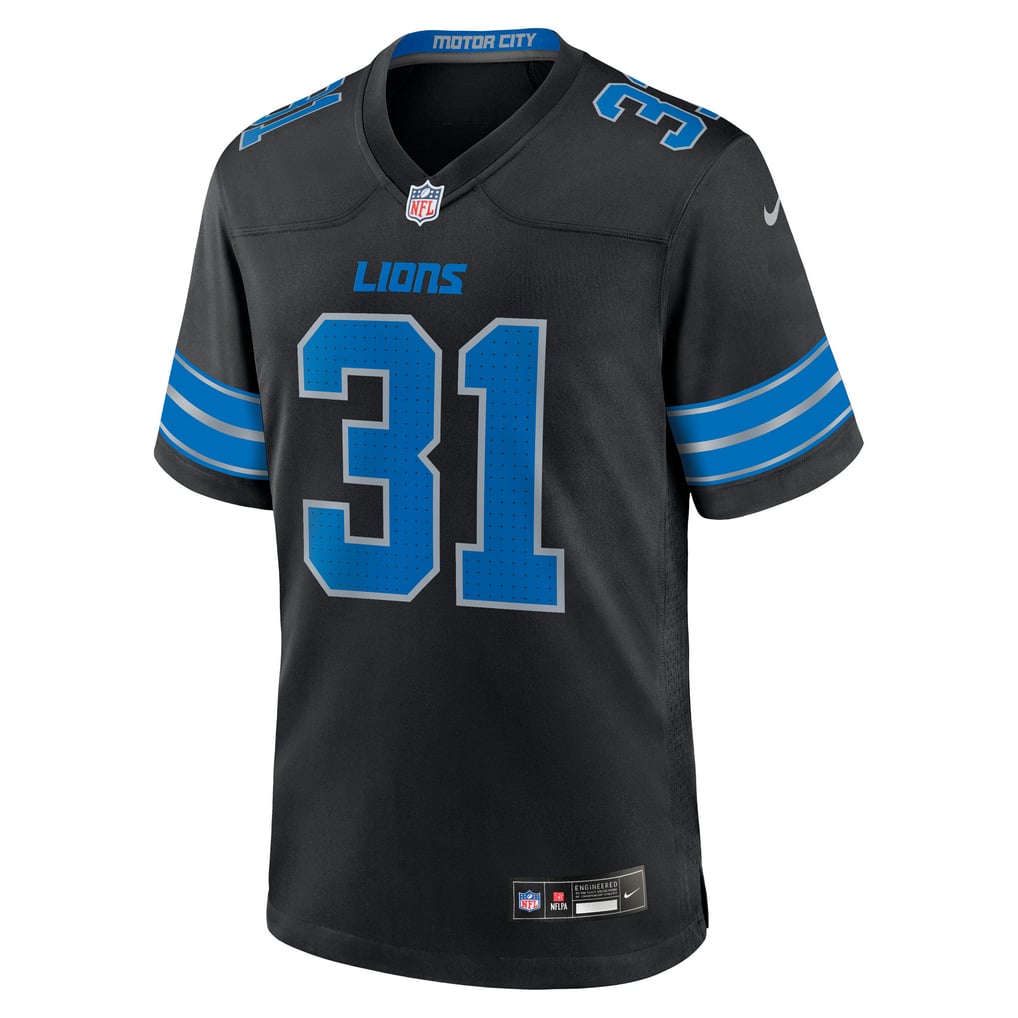 Men's Detroit Lions Kerby Joseph Nike Black Alternate Game Jersey - Image 3